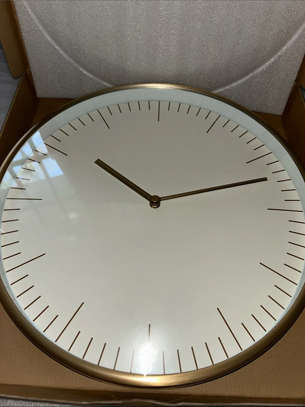 Studio McGee 16” Metal  Bronze Wall Clock with Analog Display